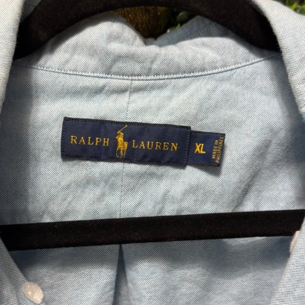 Ralph Lauren Light Blue Oxford Button Down Shirt XL‎ Classic - preppy old school
